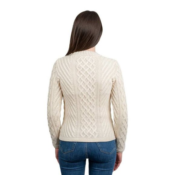 SAOL   Women Aran Tunic Sweater, Natural  Women Size XL  Acrylic/Wool  NWT - Picture 2 of 6